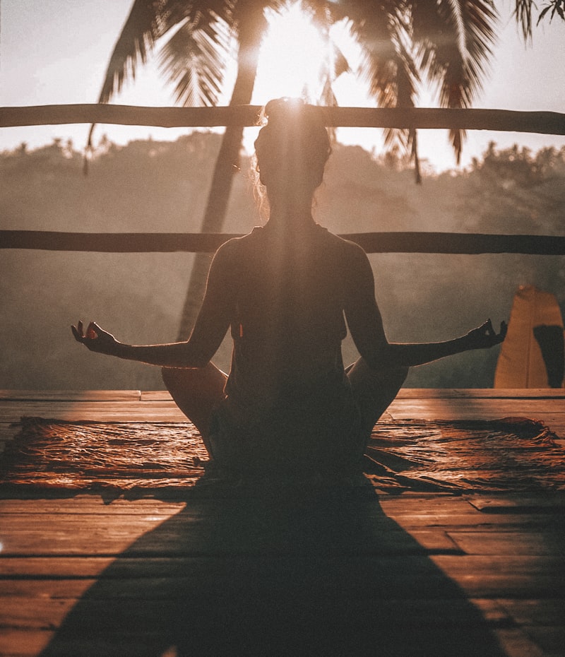 A woman experiencing peace and wellness outdoors